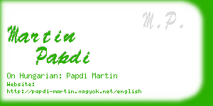 martin papdi business card